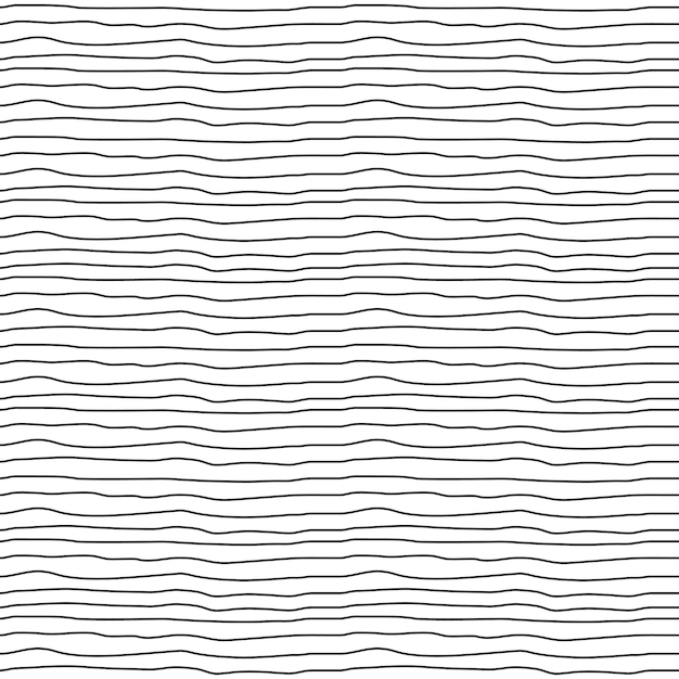 Las rayas onduladas son un fondo sin costuras, un patrón vectorial de ondas irregulares dibujado a mano.