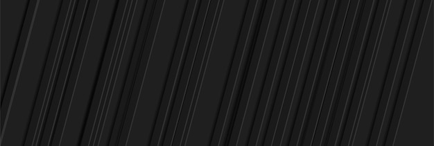 Las rayas de papel negro son un fondo geométrico abstracto y mínimo.