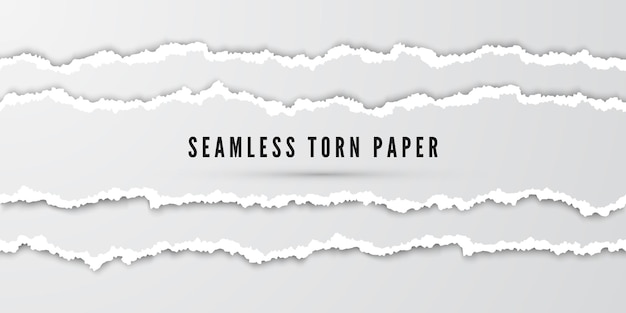 Rayas de papel rasgado sin costuras