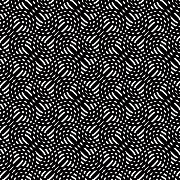 Rayas patrón geométrico sin costura fondo vectorial en blanco y negro