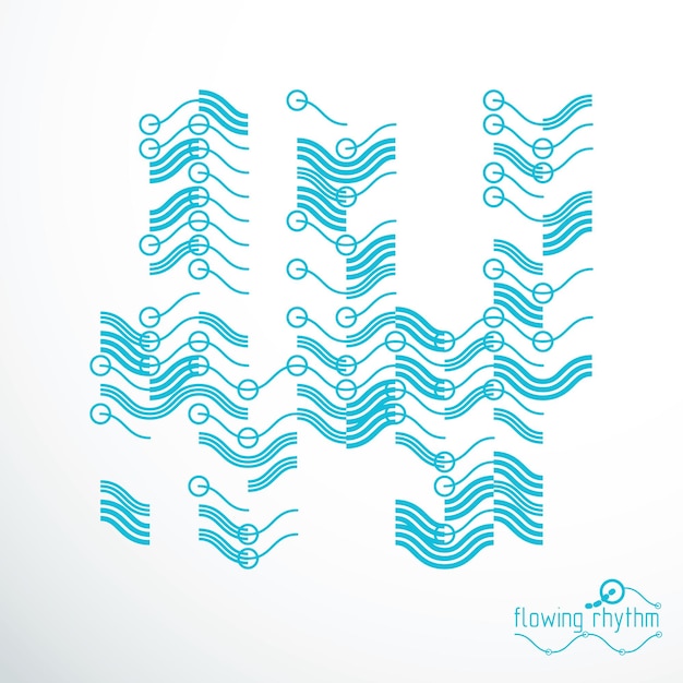 Rayas que fluyen, ilustraciones de líneas de onda abstractas vectoriales para usar como fondo del sitio web.
