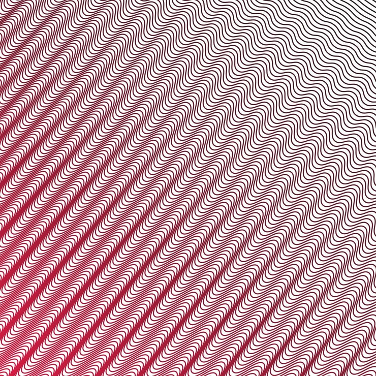 Vector las rayas rojas ondulan un patrón sin costuras imagen vectorial abstracta