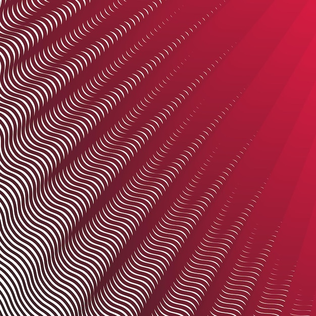 Las rayas rojas ondulan un patrón sin costuras imagen vectorial abstracta