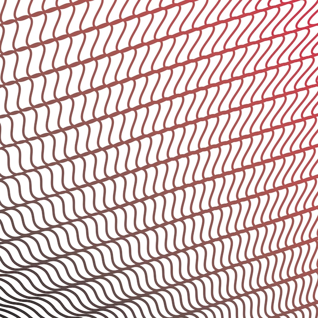 Las rayas rojas ondulan un patrón sin costuras imagen vectorial abstracta