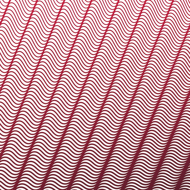 Las rayas rojas ondulan un patrón sin costuras imagen vectorial abstracta