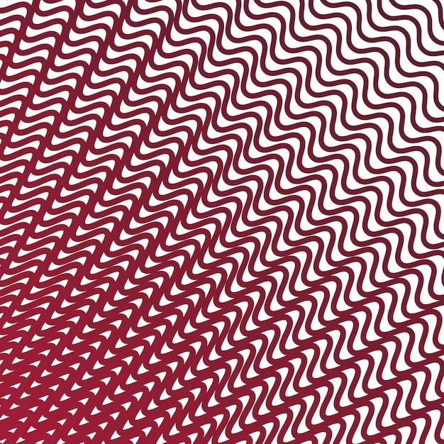 Las rayas rojas ondulan un patrón sin costuras imagen vectorial abstracta