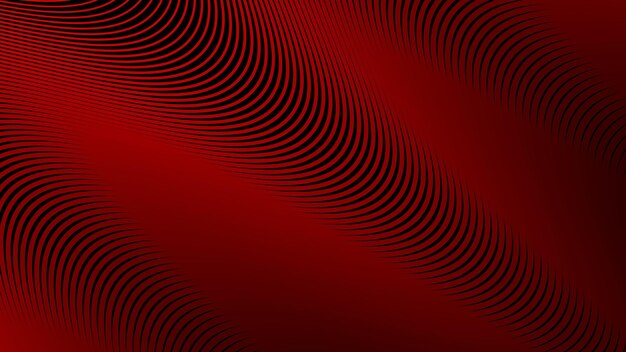 Rayas rojas oscuras línea ondulada fondo abstracto para telón de fondo