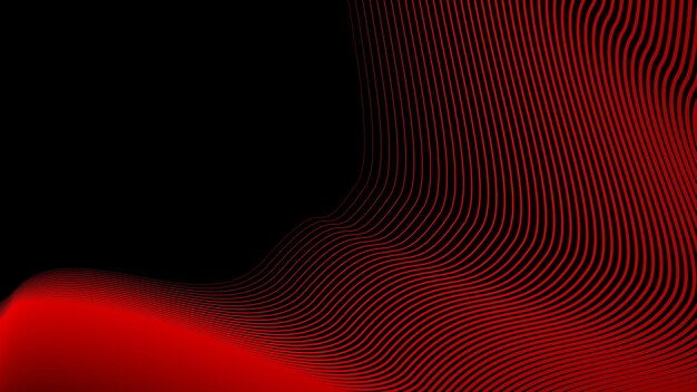 Rayas rojas oscuras línea ondulada fondo abstracto para telón de fondo