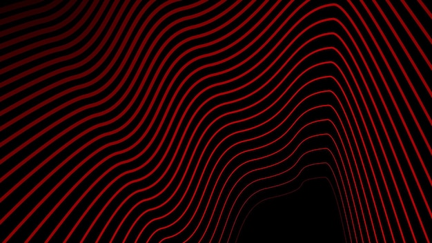 Rayas rojas oscuras línea ondulada fondo abstracto para telón de fondo