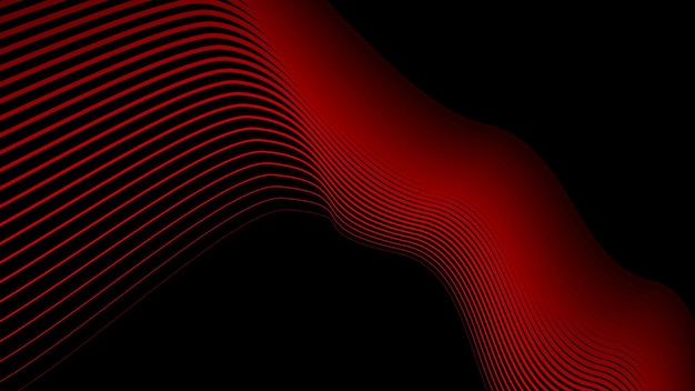 Rayas rojas oscuras línea ondulada fondo abstracto para telón de fondo