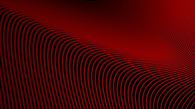 Rayas rojas oscuras línea ondulada fondo abstracto para telón de fondo