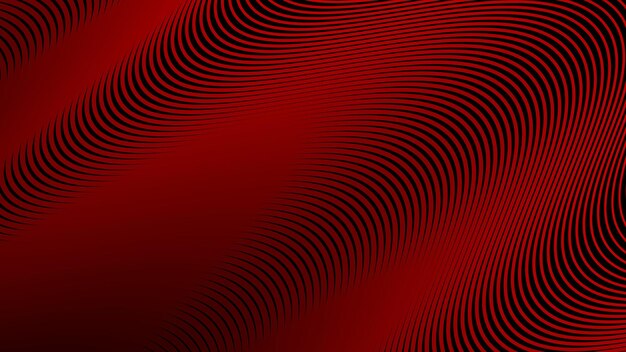 Rayas rojas oscuras línea ondulada fondo abstracto para telón de fondo