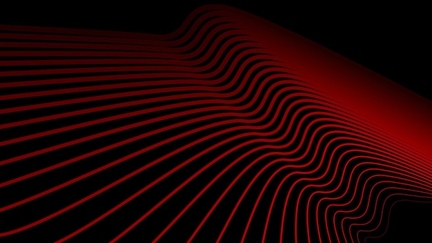 Rayas rojas oscuras línea ondulada fondo abstracto para telón de fondo