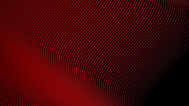Rayas rojas oscuras línea ondulada fondo abstracto para telón de fondo