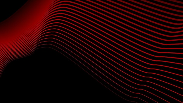 Rayas rojas oscuras línea ondulada fondo abstracto para telón de fondo