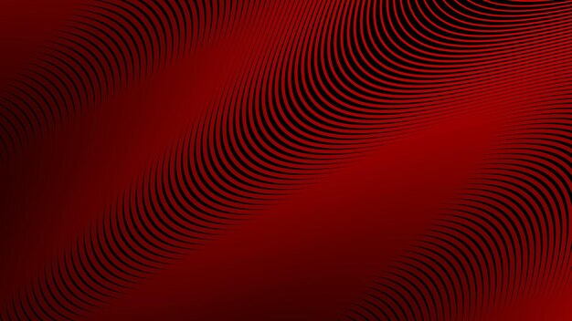 Rayas rojas oscuras línea ondulada fondo abstracto para telón de fondo