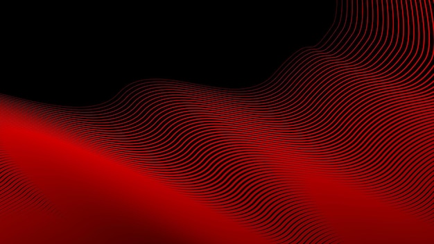 Rayas rojas oscuras línea ondulada fondo abstracto para telón de fondo