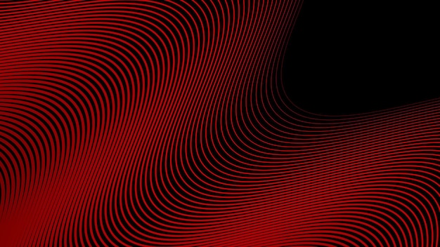 Rayas rojas oscuras línea ondulada fondo abstracto para telón de fondo