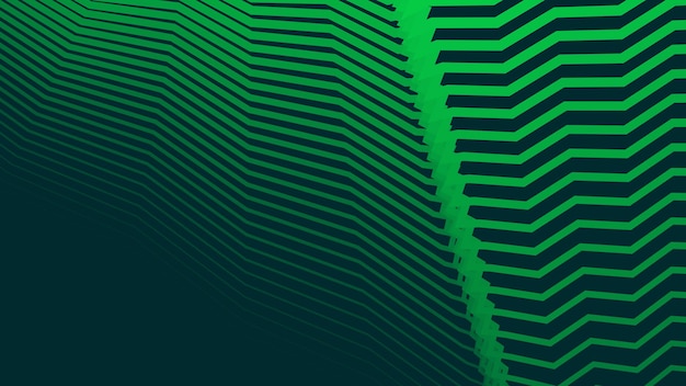Rayas verdes líneas en zigzag fondo abstracto para el telón de fondo