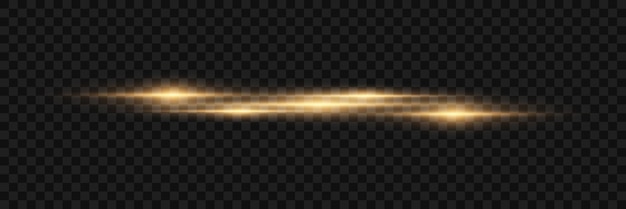 El rayo dorado mágico de la luz de la línea de láser de flash de neón