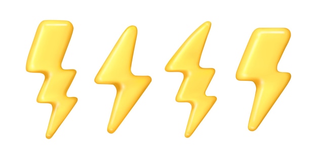 El rayo de la iluminación del perno es una chispa de energía amarilla.