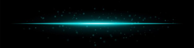 Un rayo láser azul brillante con partículas brillantes en un fondo oscuro La brillante luz de neón crea una atmósfera futurista y de alta tecnología perfecta para efectos digitales visuales de ciencia ficción y energía