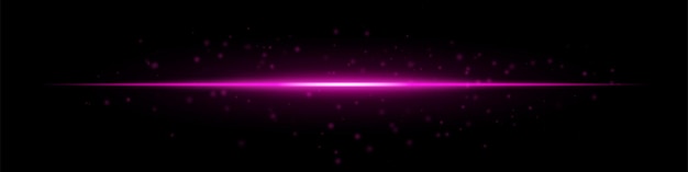 Un rayo láser rosa brillante con partículas brillantes en un fondo oscuro La brillante luz de neón crea una atmósfera futurista y de alta tecnología perfecta para efectos digitales visuales de ciencia ficción y energía