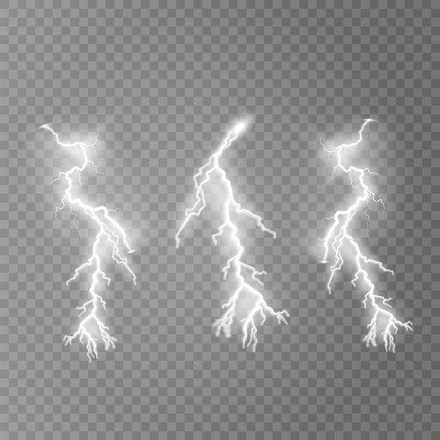 Rayo relámpago luz trueno chispas ilustración