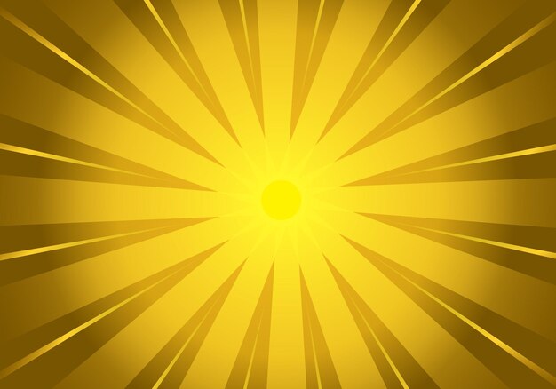 El rayo de sol en el color de gradiente amarillo El color brillante brillante