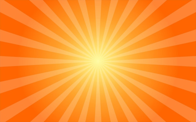 Rayos brillantes que brillan intensamente abstractos en fondo anaranjado