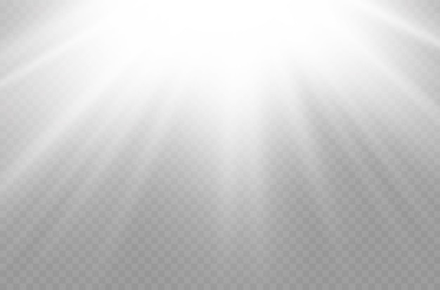 Rayos de efecto de destello de luz solar efecto de rayo blanco desenfoque a la luz del resplandor del flash de la lente del sol frontal