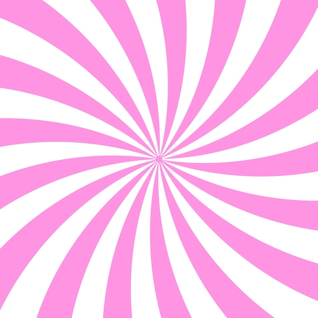Rayos espirales rosados Patrón hipnótico abstracto Efecto de ráfaga dinámica Fondo vibrante vectorial