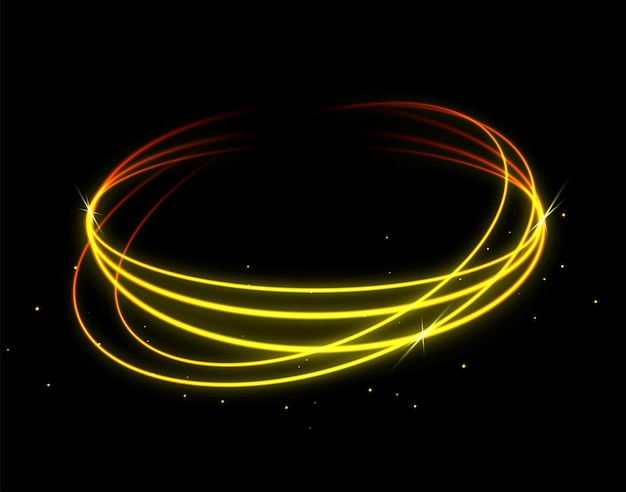 Los rayos láser de intersección amarillo-rojo rayas brillantes Ilustración vectorial abstracta