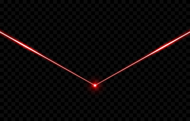 Rayos láser vectoriales png Rayos láser rojos sobre un fondo transparente aislado Sistema de seguridad láser