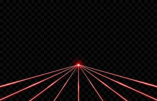 Rayos láser vectoriales png Rayos láser rojos sobre un fondo transparente aislado Sistema de seguridad láser