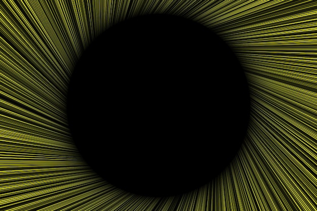 Rayos de luz amarillos fondo de círculo abstracto