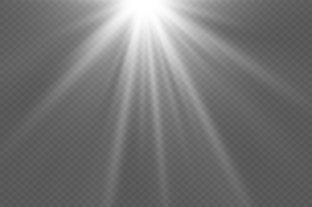Rayos de luz de luz estrella flash efecto de luz de explosión