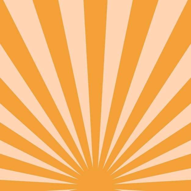 Los rayos de sol naranja el fondo de la explosión solar
