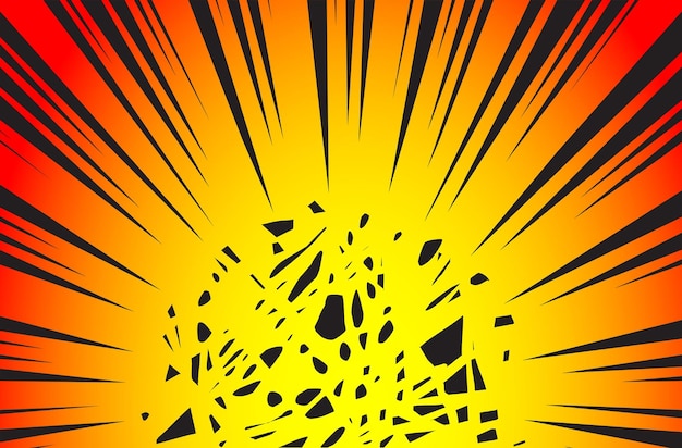 Vector rayos de sol o auge de explosión para cómics vector de fondo radial