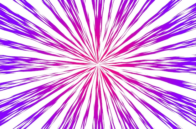 Rayos de sol púrpura o auge de explosión para libros de historietas Vector de fondo radial