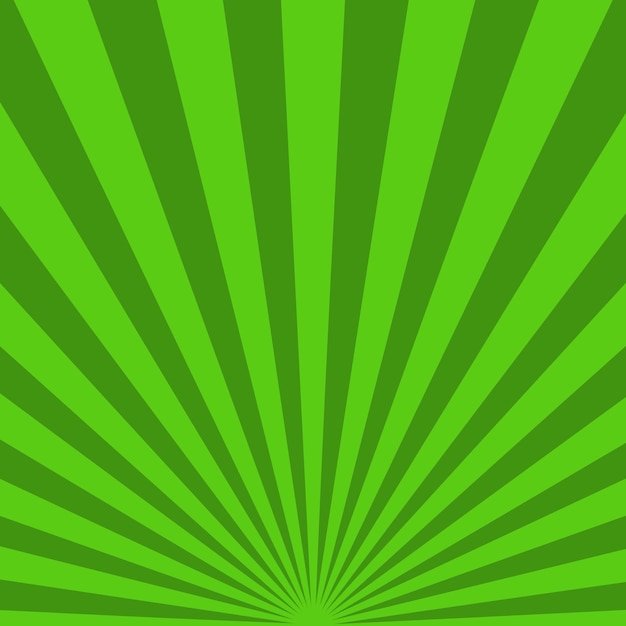 Vector rayos de sol verdes fondo ilustración vectorial