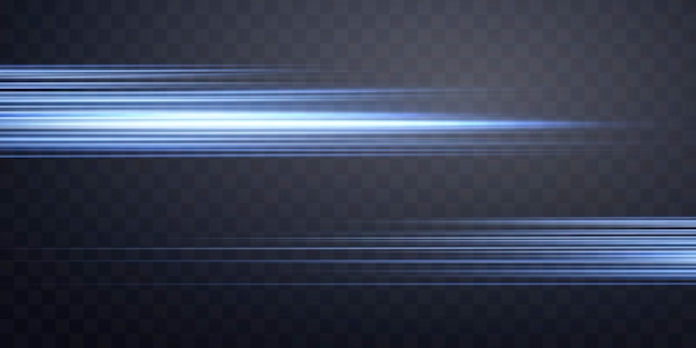 Rayos de velocidad luz flujo de neón zoom en efecto de movimiento brillo azul líneas de velocidad coloridas