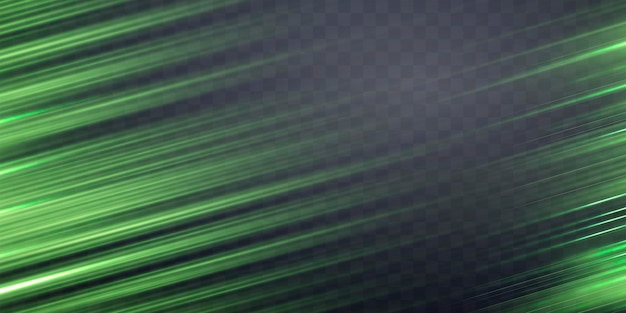 Rayos de velocidad luz flujo de neón zoom en efecto de movimiento brillo verde líneas de velocidad luz colorida