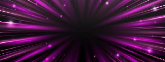 Rayos de velocidad radial luz flujo de neón zoom en efecto de movimiento resplandor rosa líneas de velocidad luz colorida