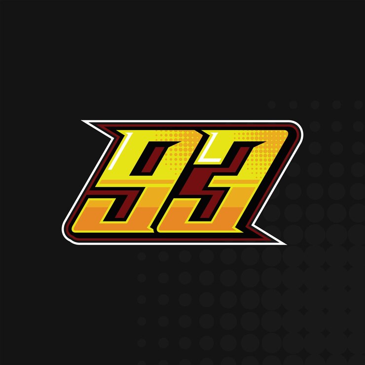 Vector raza número 93 vector de diseño de logotipo