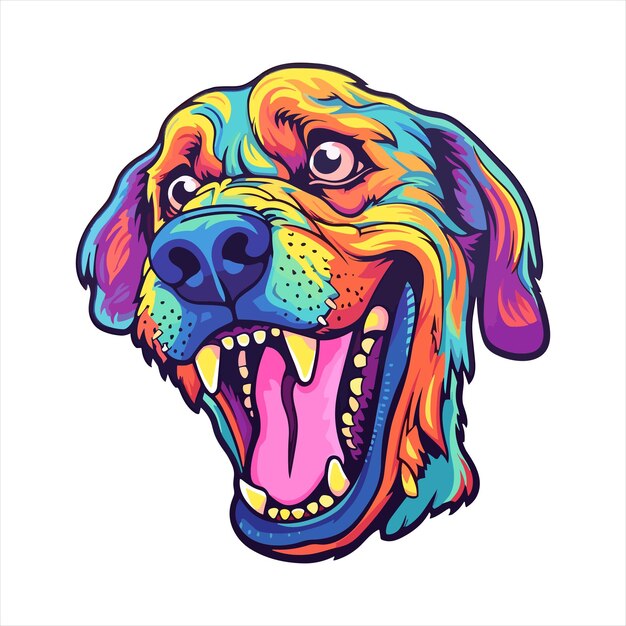 Vector raza de perro de lucha de córdoba colorido dibujo animado kawaii personaje animal mascota pegatina aislada