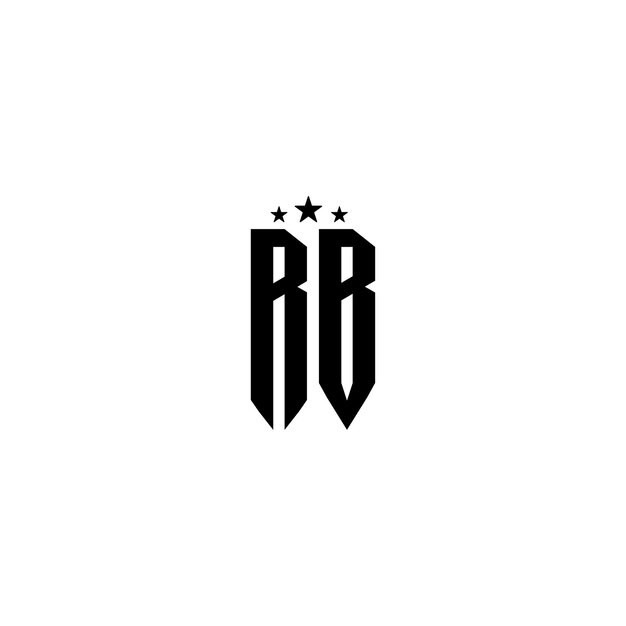 RB monograma logotipo diseño carta texto nombre símbolo monocromo logotipo alfabeto carácter simple logotipo