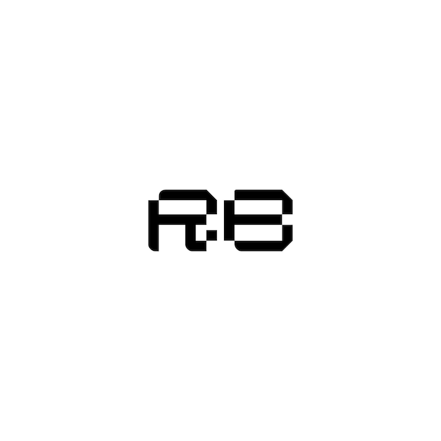 RB monograma logotipo diseño carta texto nombre símbolo monocromo logotipo alfabeto carácter simple logotipo