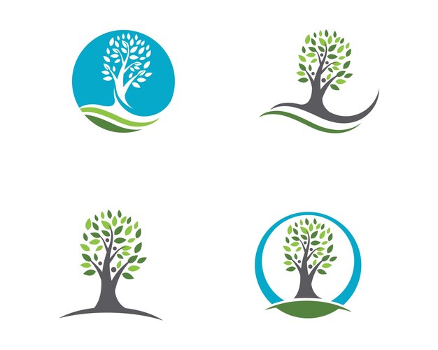 Árbol hoja ecología naturaleza elemento vector icono