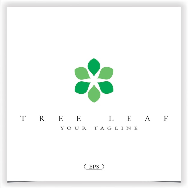 Árbol hoja logo premium elegante plantilla vector eps 10